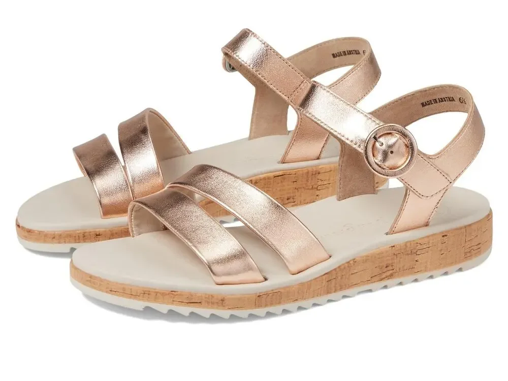 PAUL GREEN TEEGAN ROSATO NAPPA METALLIC AT 7.5 US WOMENS 10 M SANDALS